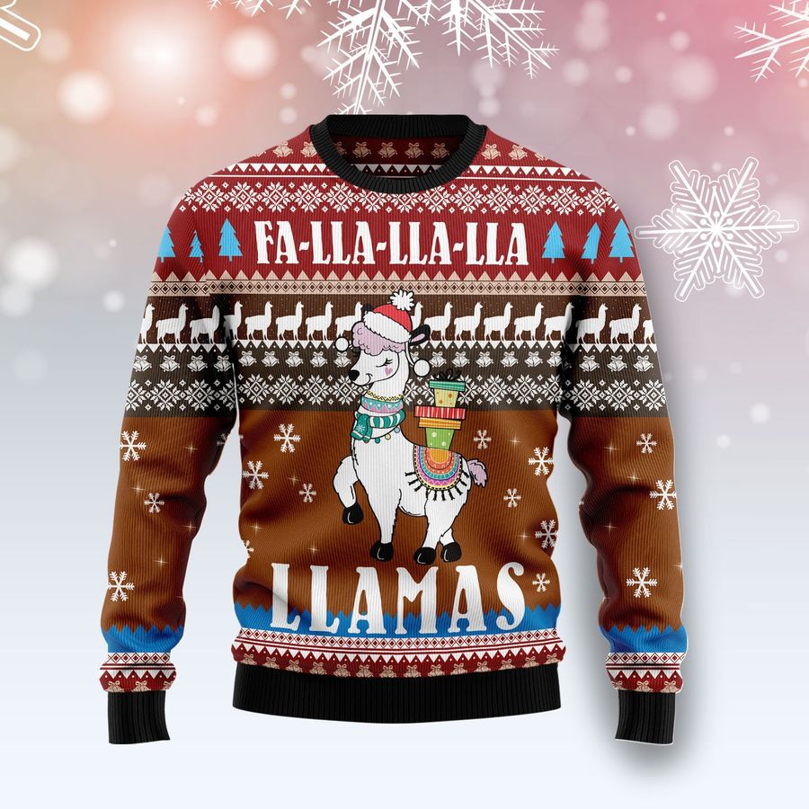 Fa Lla Lla Llamas T89026 Ugly Christmas Sweater