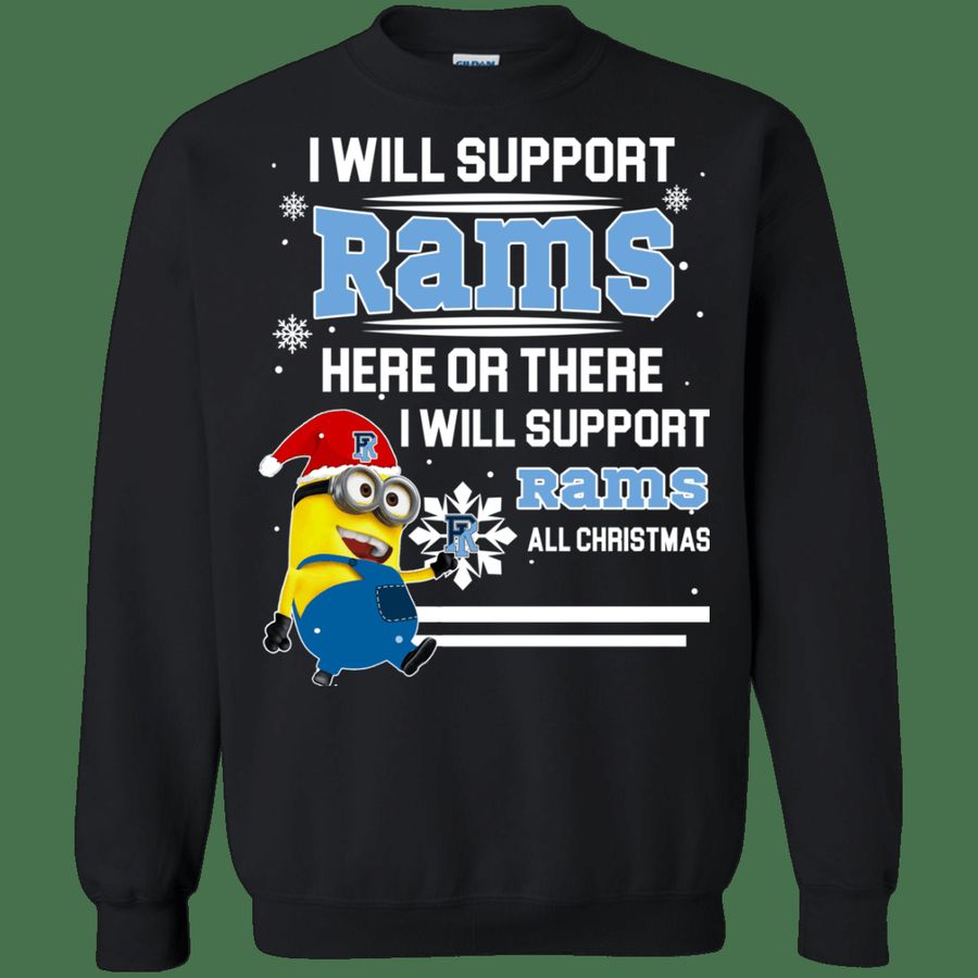 Fabulous Rhode Island Rams Minion Ugly Christmas Sweaters Support Here Or There All Christmas Sweatshirts