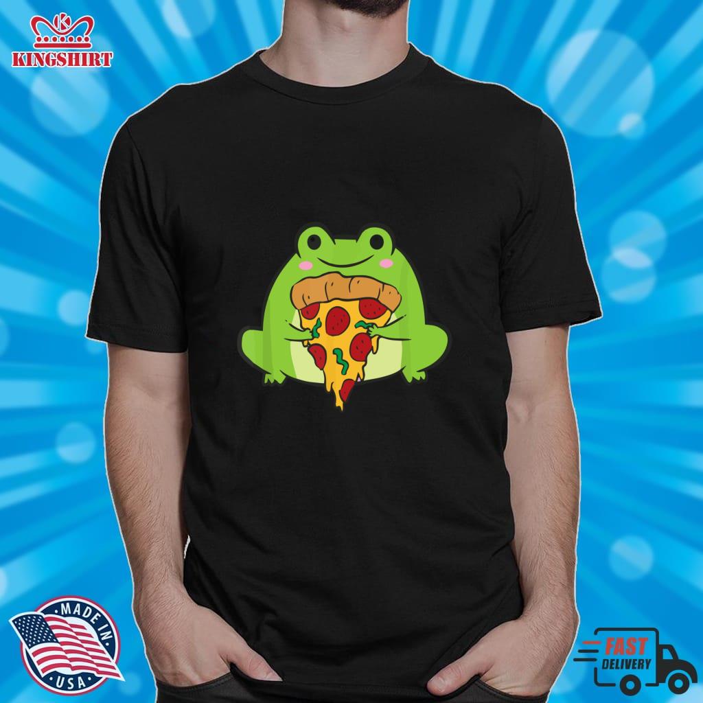 Frog Eating Pizza   Love Pizza And Frogs Lightweight Sweatshirt