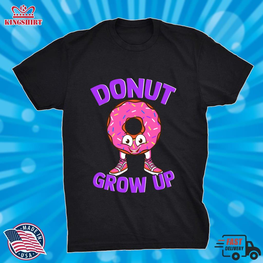 Funny Donut Grow Up Cool Doughnut Gift For Kids Men Women Zipped Hoodie