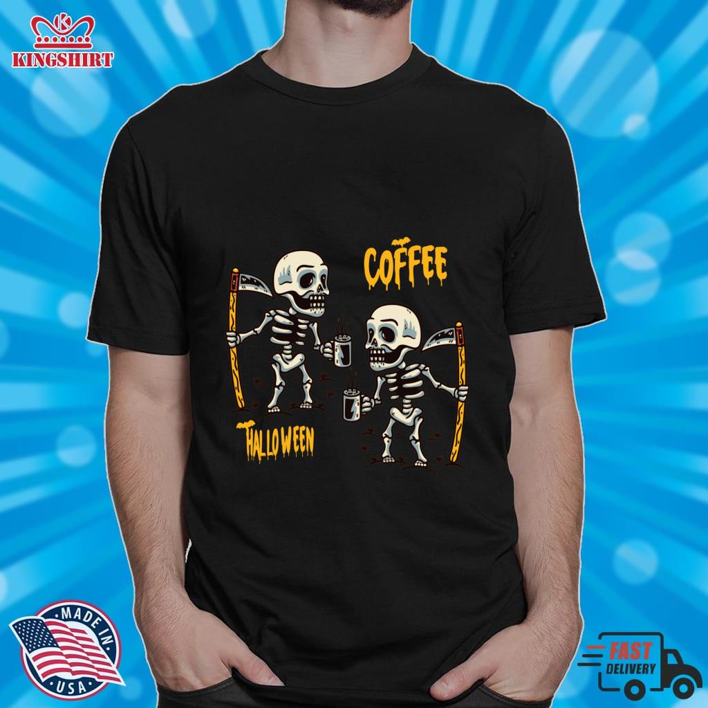 Funny Halloween Coffee And Horror Movies Lover Pullover Hoodie