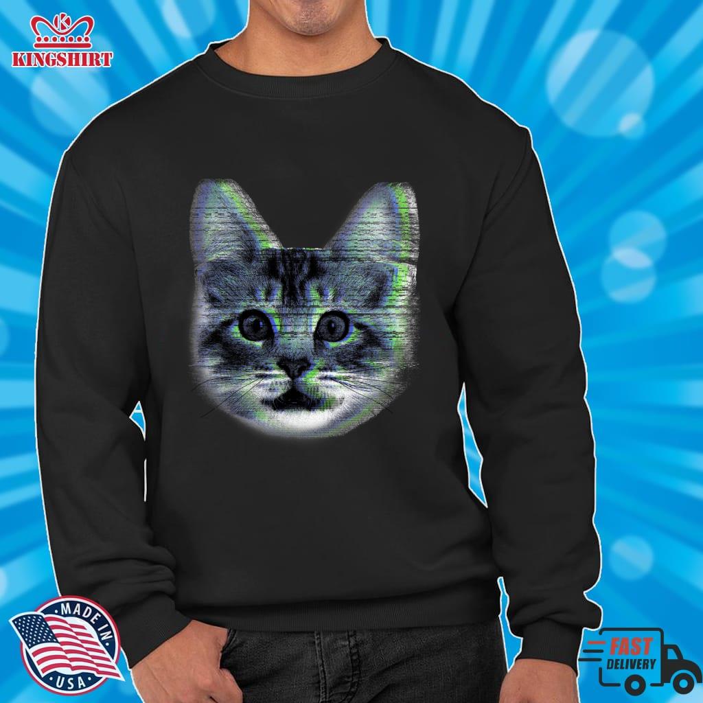 Glitch Kitty Lightweight Sweatshirt