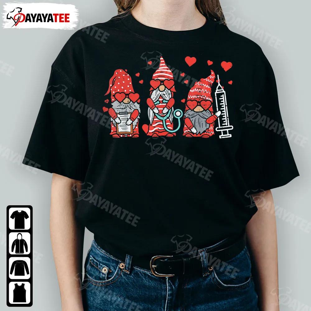 Gnome Nurse Scrub Valentine Shirt Rn Icu Er Valentines Day Gifts