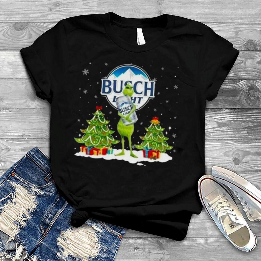 Grinch Holding Busch Light Christmas 2022 Shirt