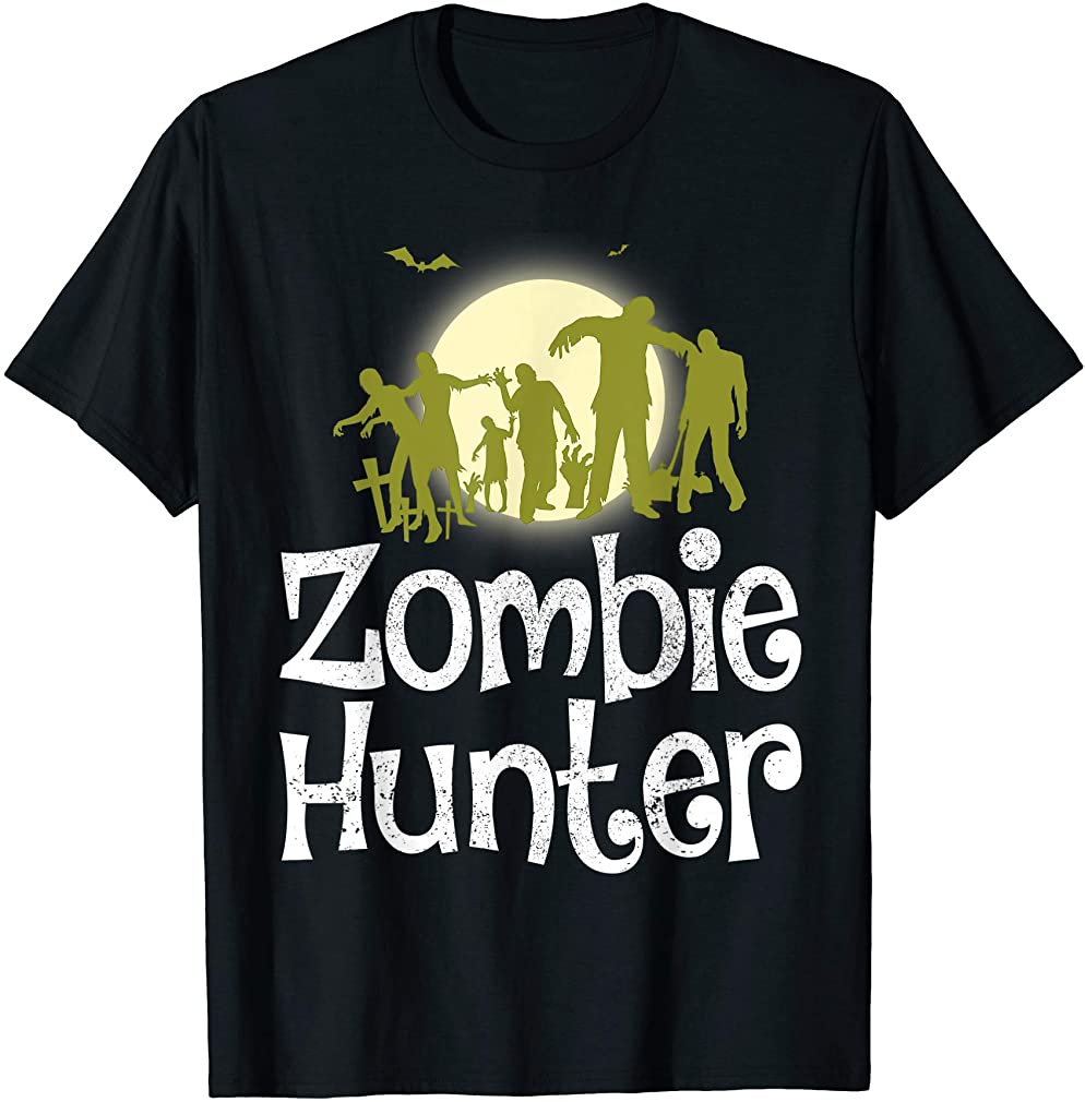Halloween Zombie Hunter Bat T Shirt Funny Gift Men Kids Boys Size Up To 5Xl, Hoodie