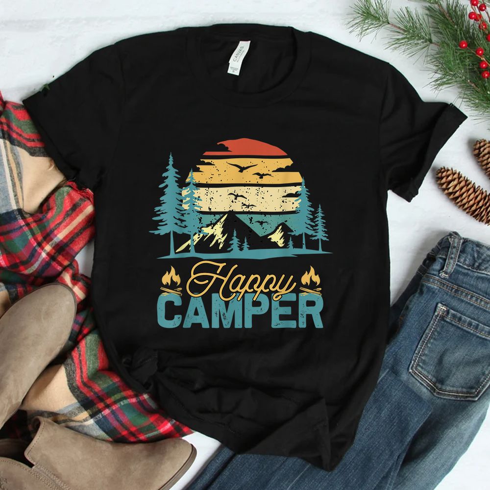 Happy Camper Matching Camping Crew Shirt