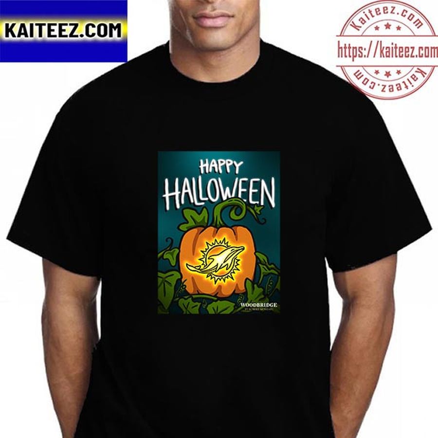 Happy Halloween X Miami Dolphins NFL Vintage T Shirt