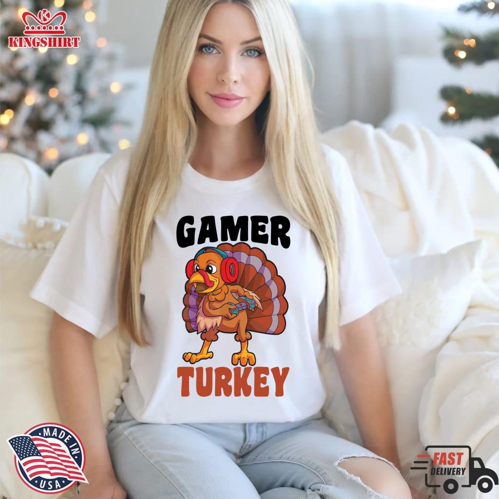 Happy Thanks Gaming Funny Turkey Gamer Thanksgiving  Zipped Hoodie