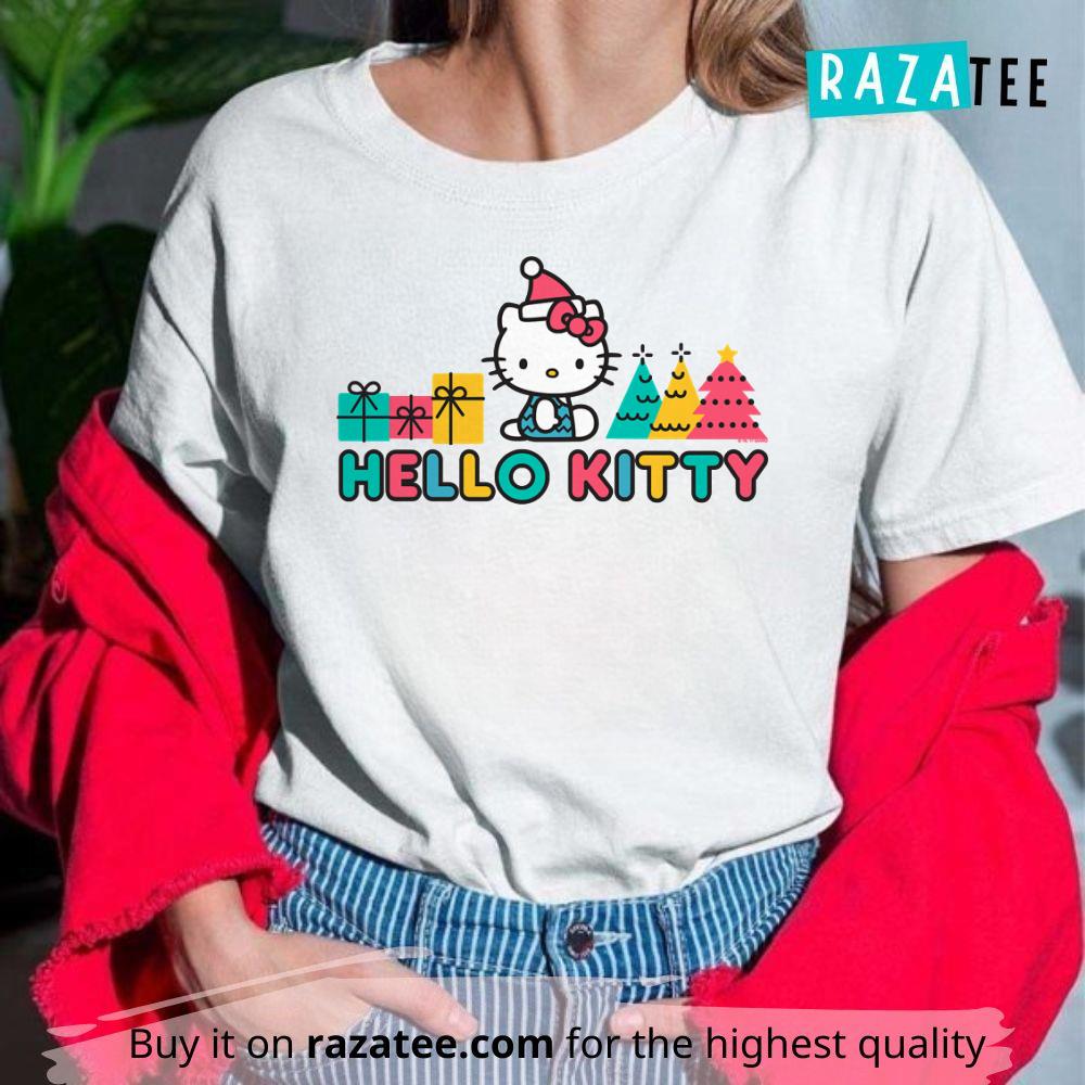 Hello Kitty Tshirt,  Christmas Logo Sweatshirt, Holiday Gift For Family