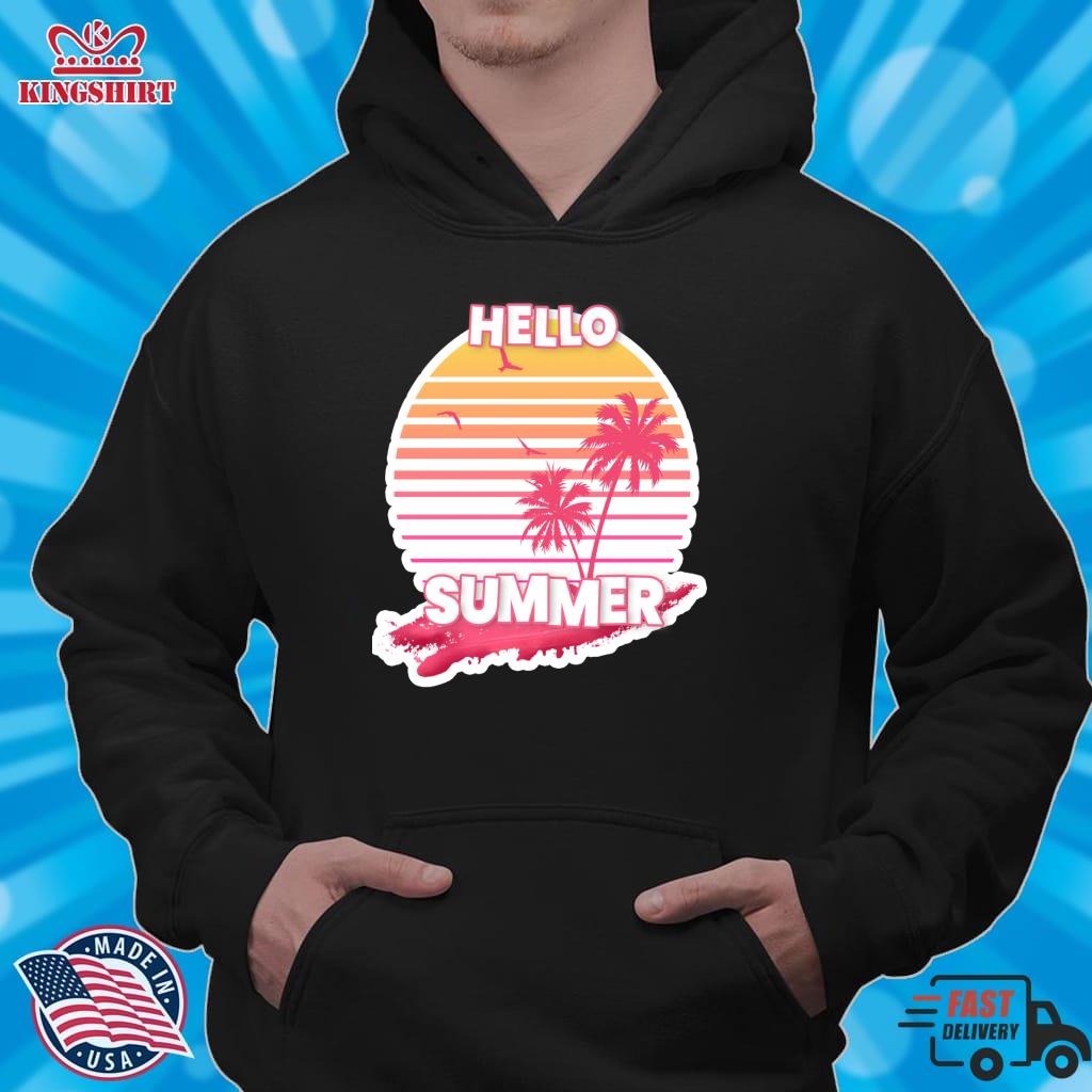 Hello Summer Time Design Lightweight Sweatshirt