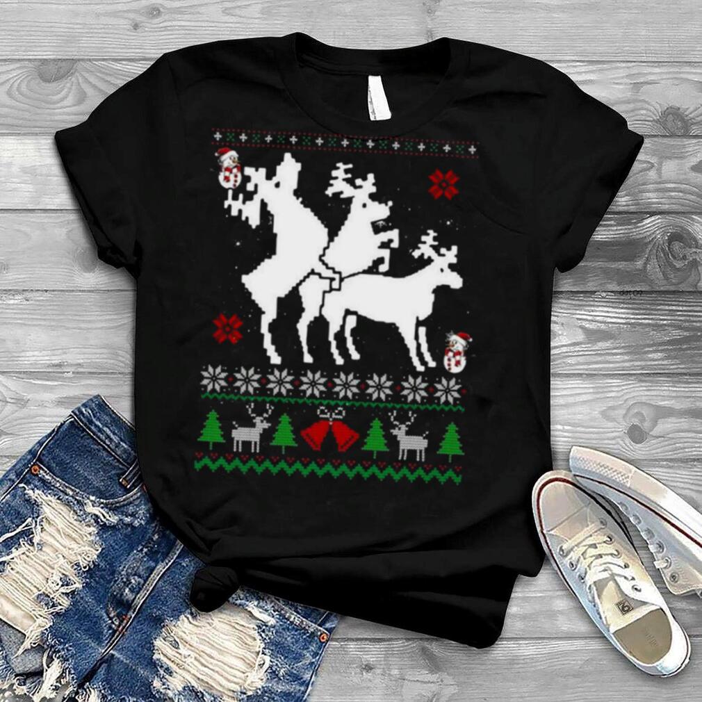 Humping Reindeer Deer Moose Love Ugly Christmas 2022 Shirt