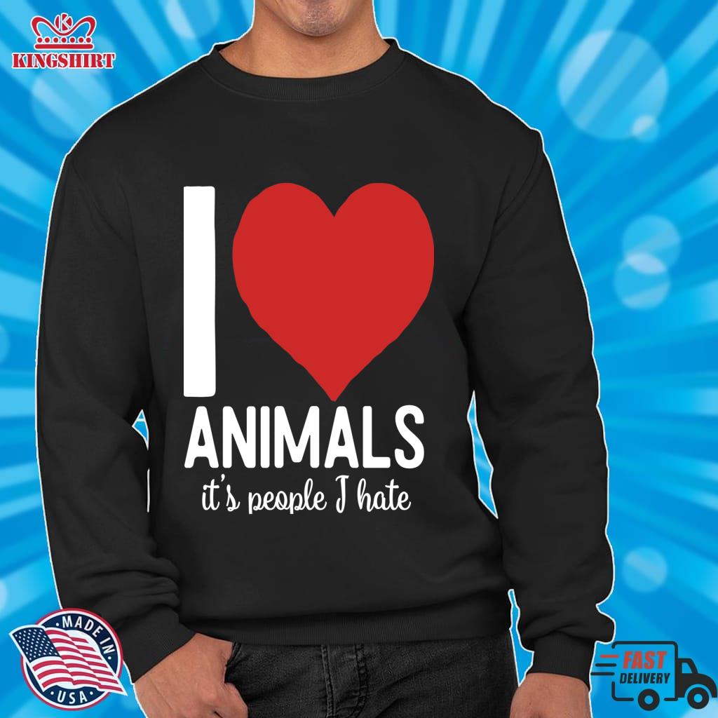 I Love Animals Pullover Sweatshirt