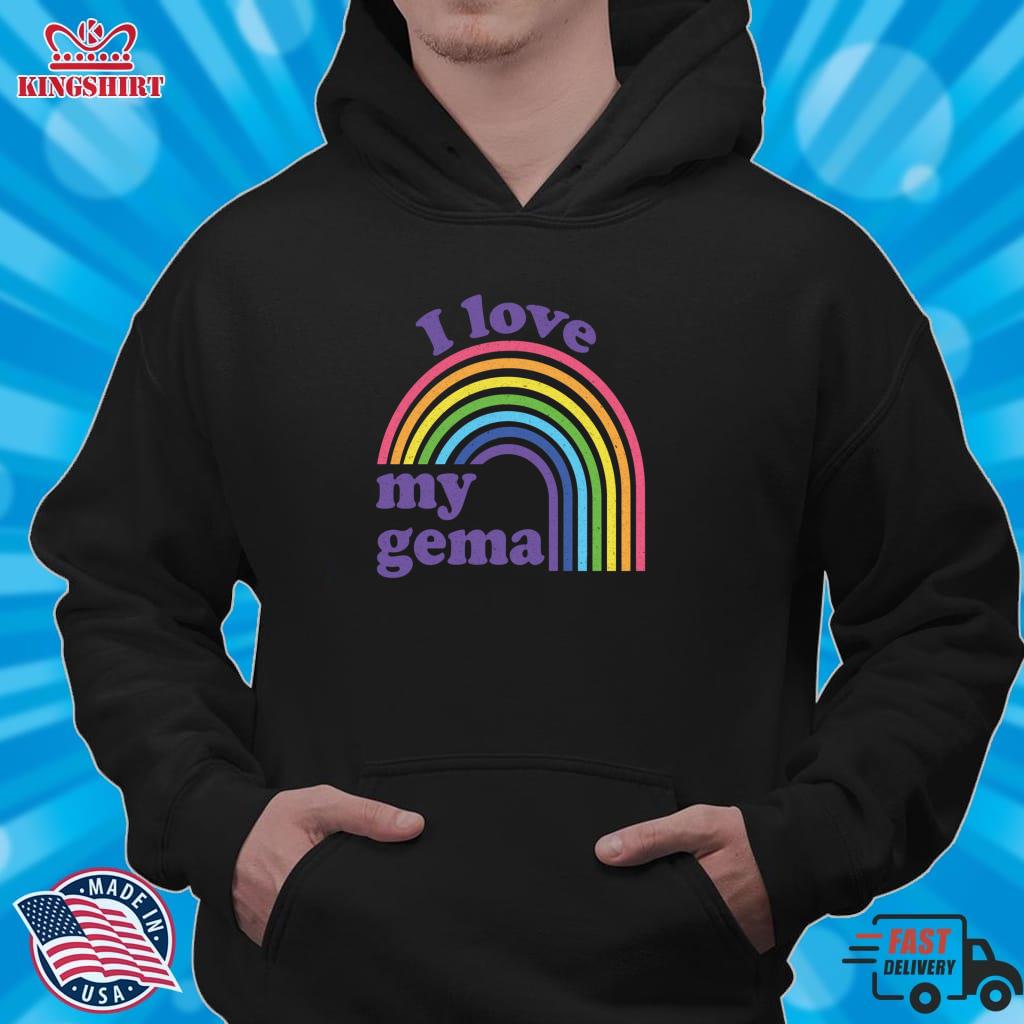 I Love My Gema   Cute Rainbow Design For Kids Pullover Sweatshirt