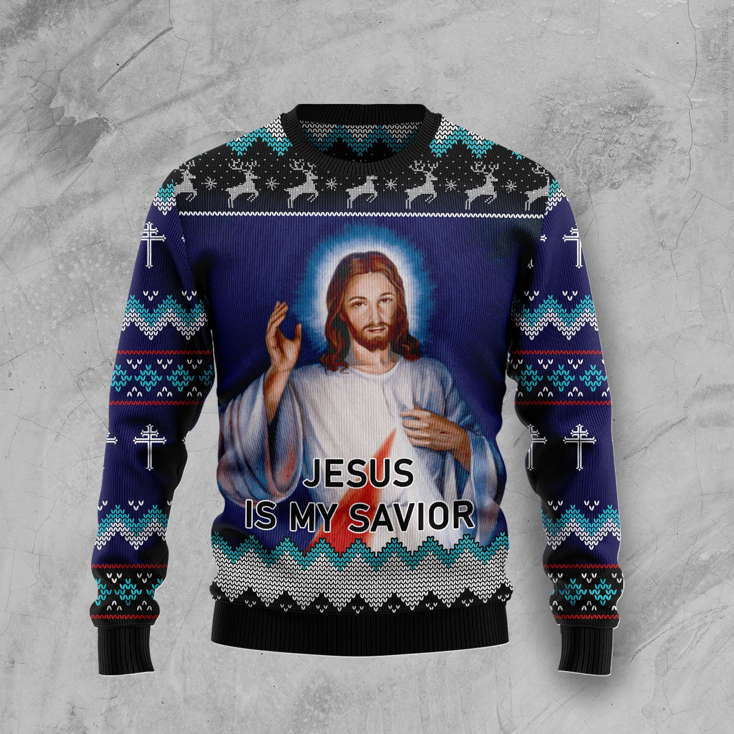 Jesus Is My Savior T89027 Ugly Christmas Sweater