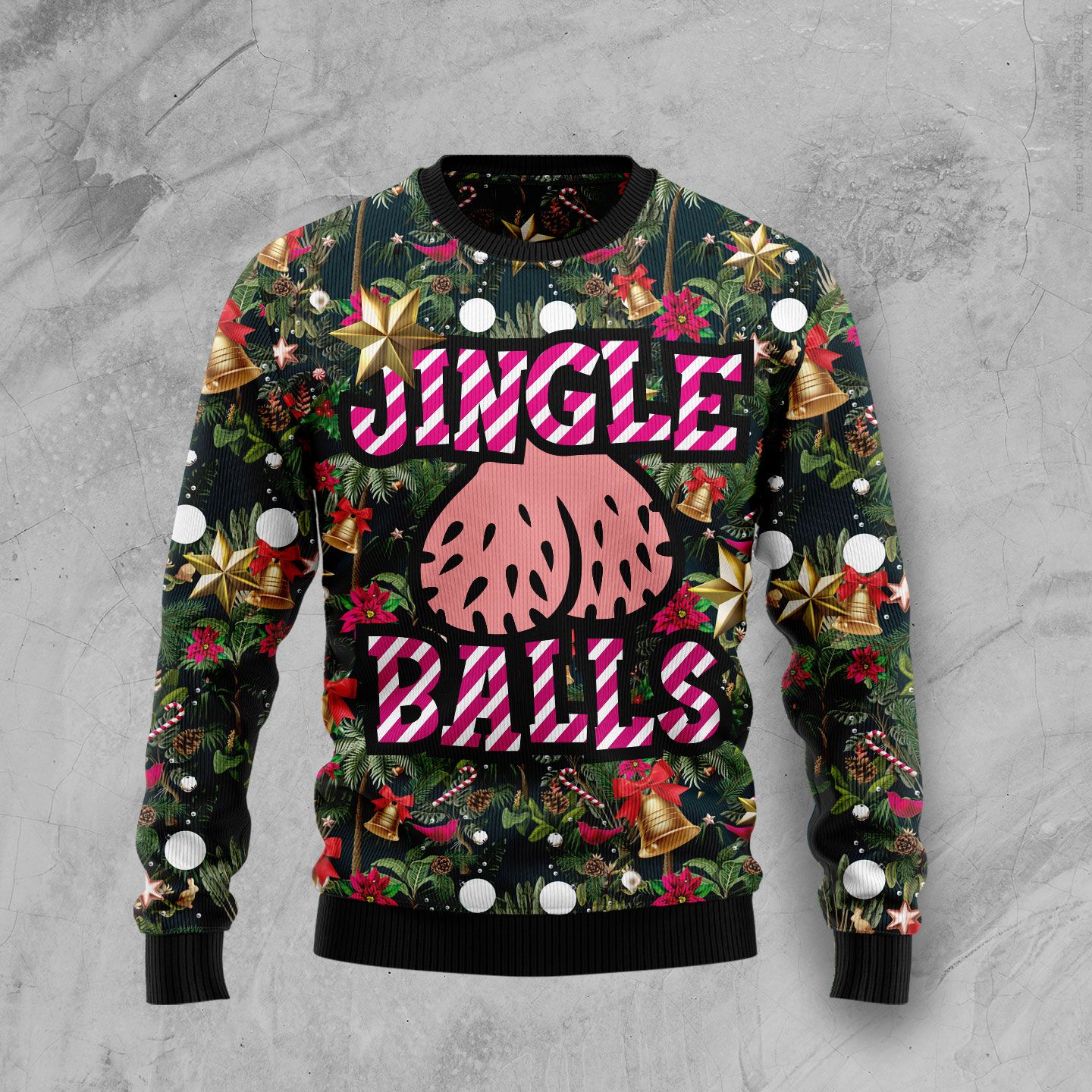 Jingle Balls HZ92503 Ugly Christmas Sweater Unisex Womens And Mens, Couples Matching, Friends, Funny Family Sweater Gifts 