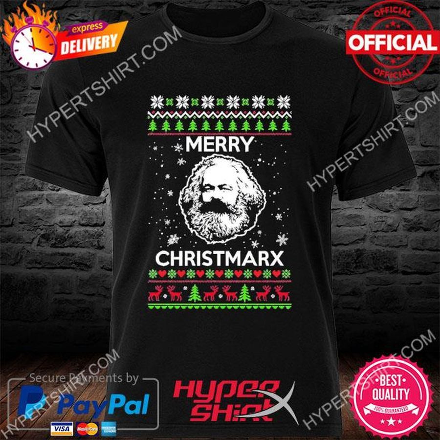 Karl Marx Merry Christmarx Ugly Christmas 2022 Sweater