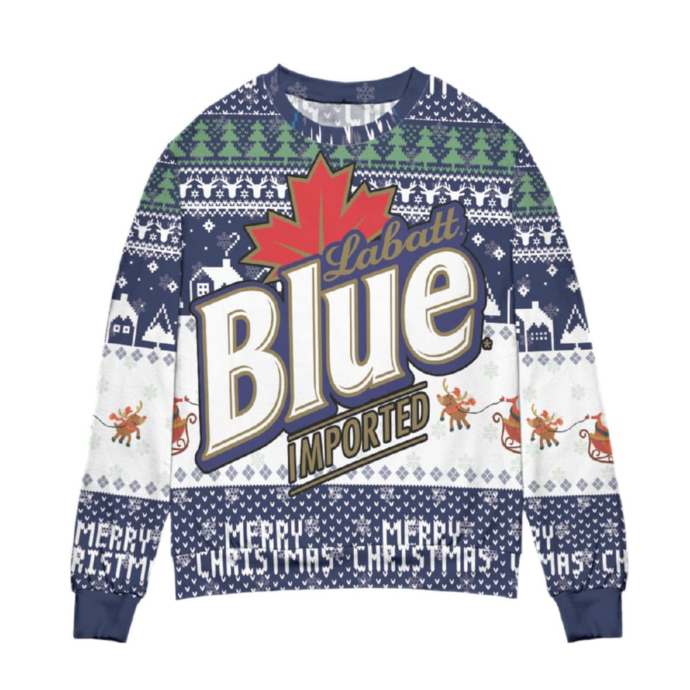 Labatt Imported Pine Tree Ugly Christmas Sweater