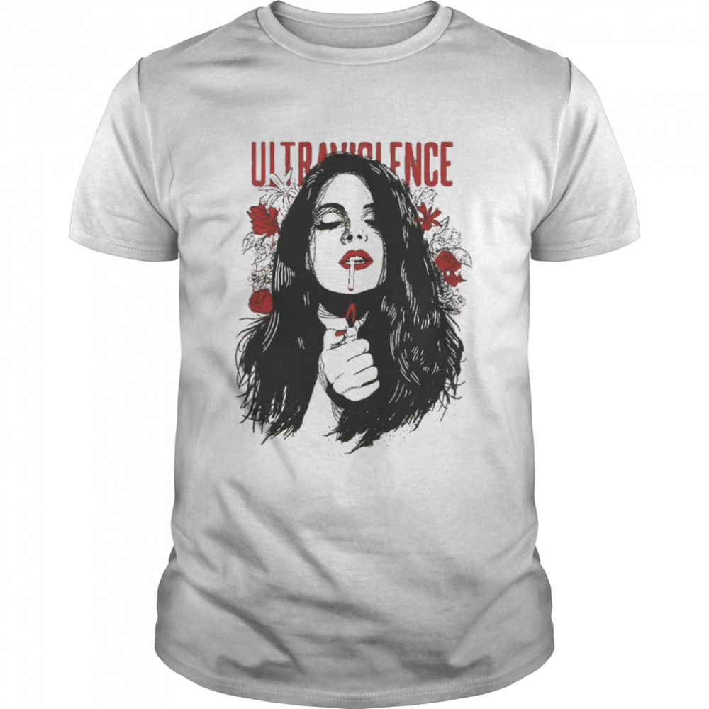 Lana Del Ray Smoking Illustration Ultraviolence Shirt