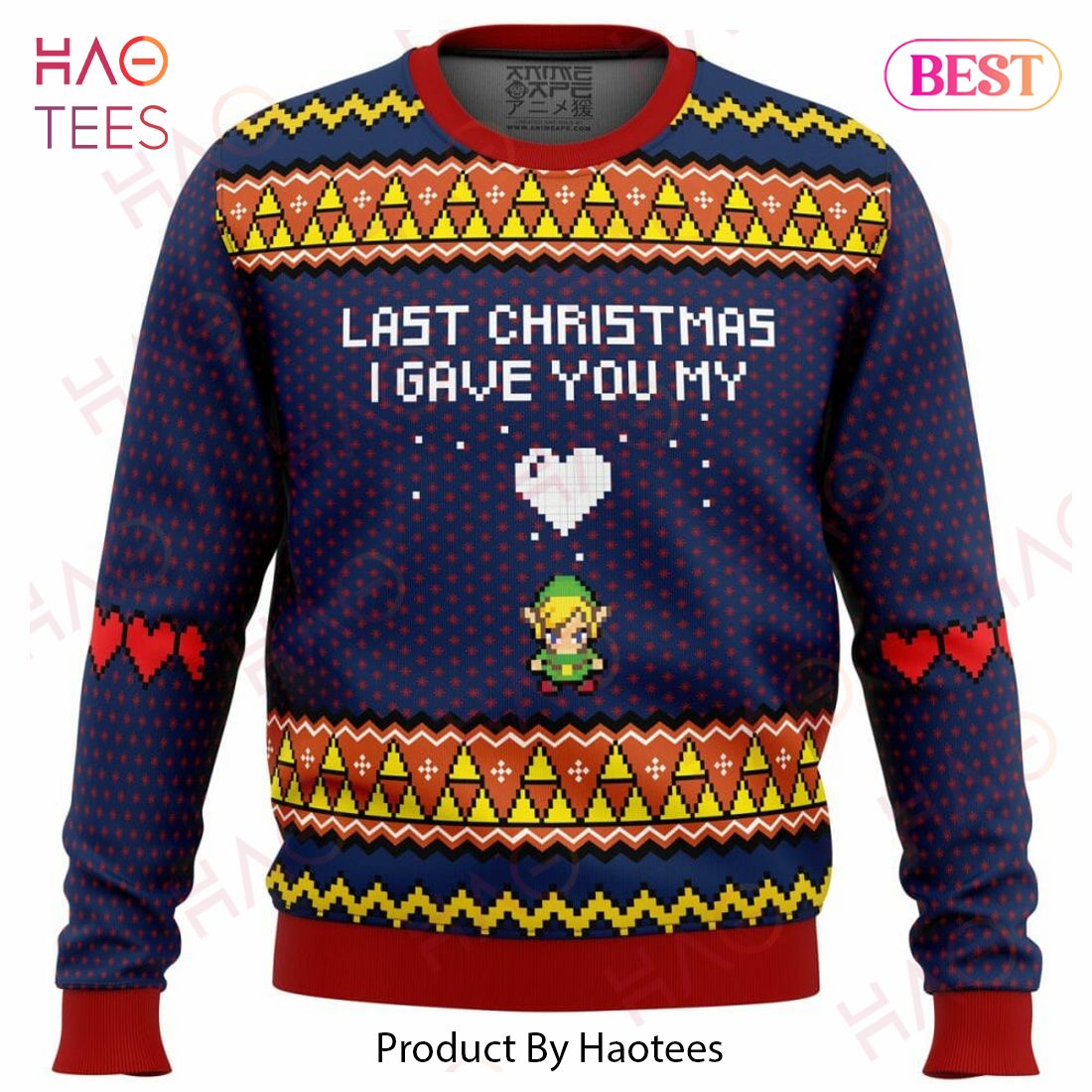 Last Christmas I Gave You My Heart Zelda Ugly Christmas Sweater
