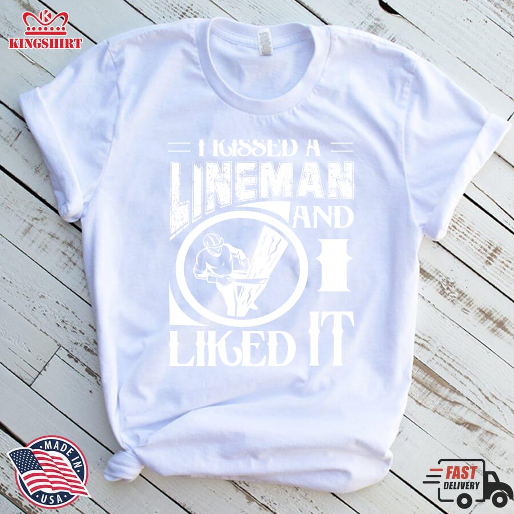 Lineman   I Kissed A Lineman And I Liked It Pullover Hoodie