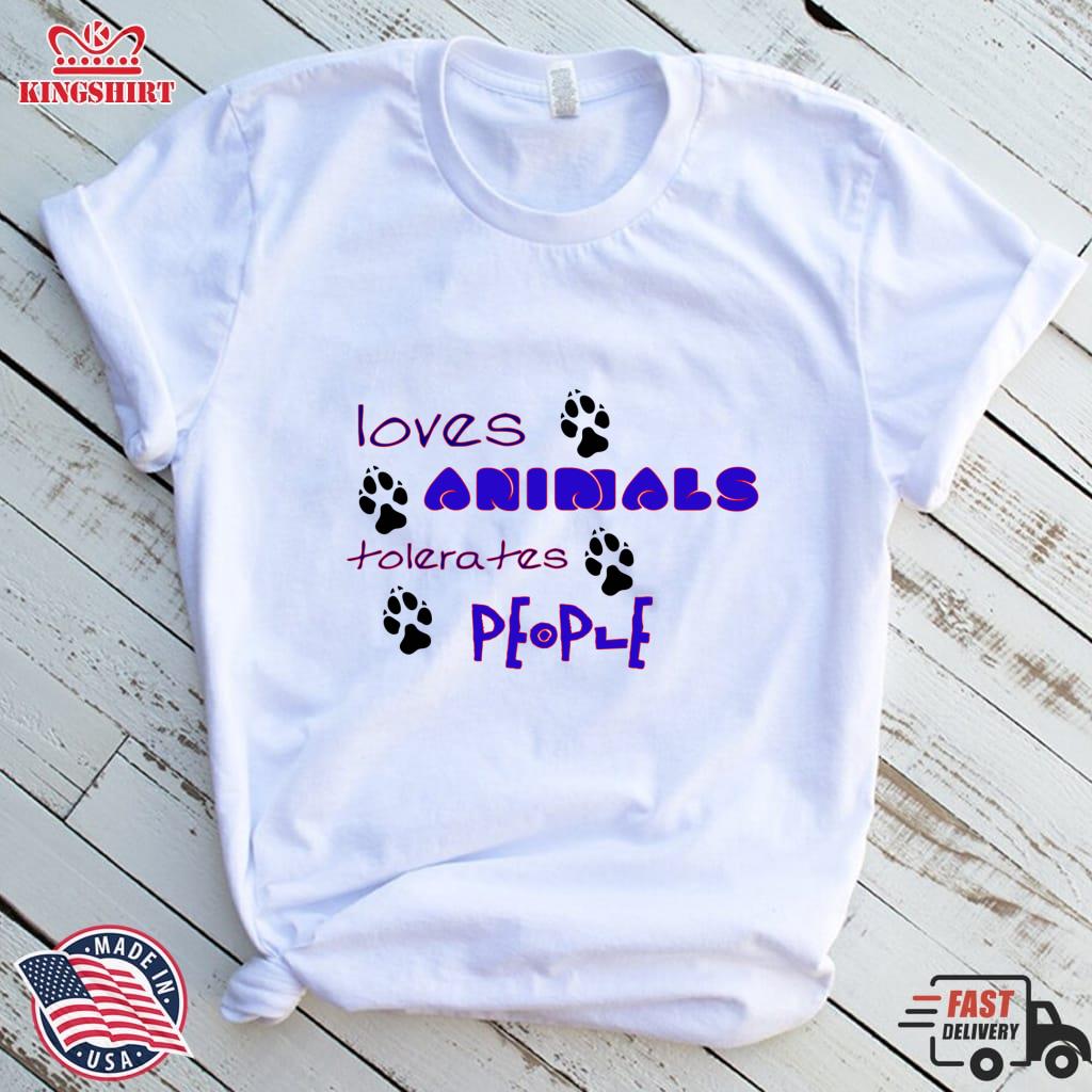 Loves Animal Tolerates People Essential T   Shirt Lightweight Hoodie