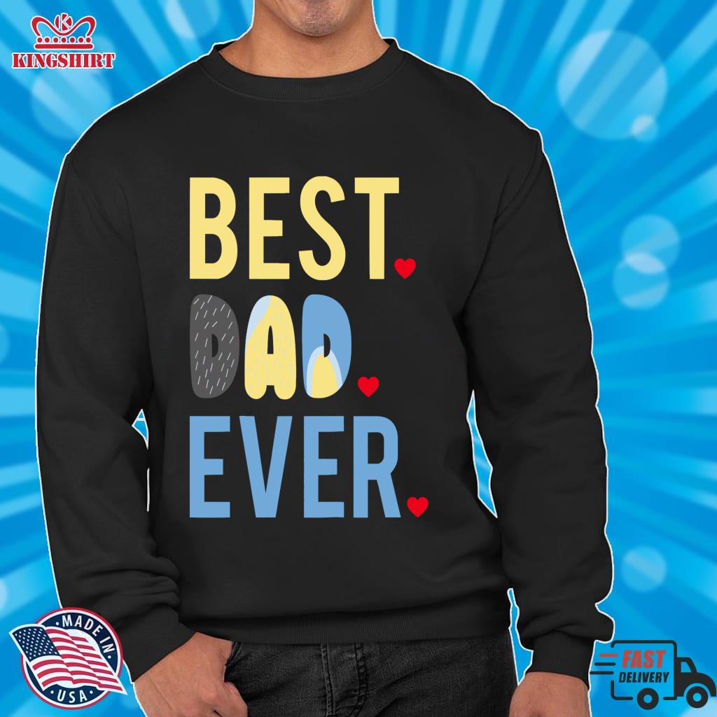Mens Dad Fathers Day Best Dad Ever 2023 Lightweight Hoodie