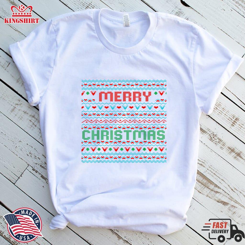 Merry Beautiful Christmas Ugly Sweaters Funny Tshirt Lightweight Hoodie