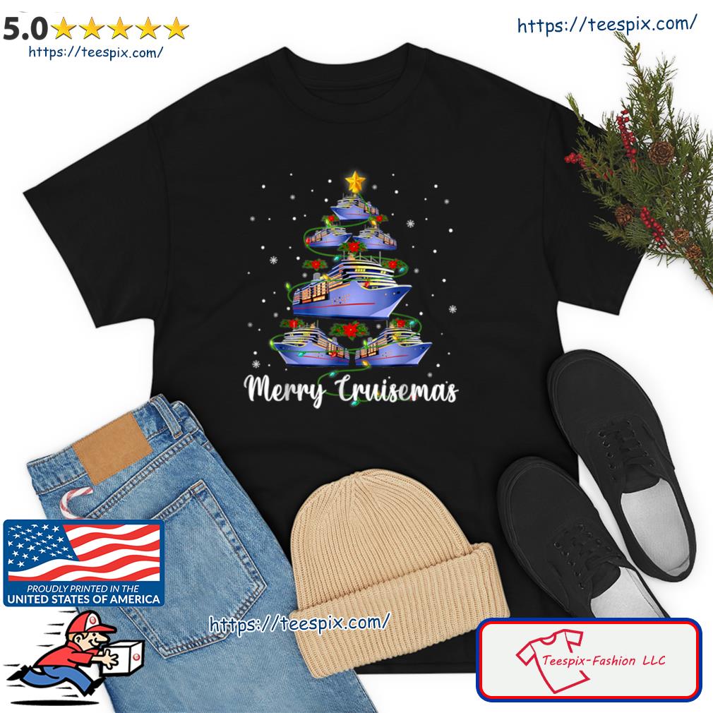 Merry Cruisemas Cruise Ship Christmas Lights Ornaments Xmas T Shirt