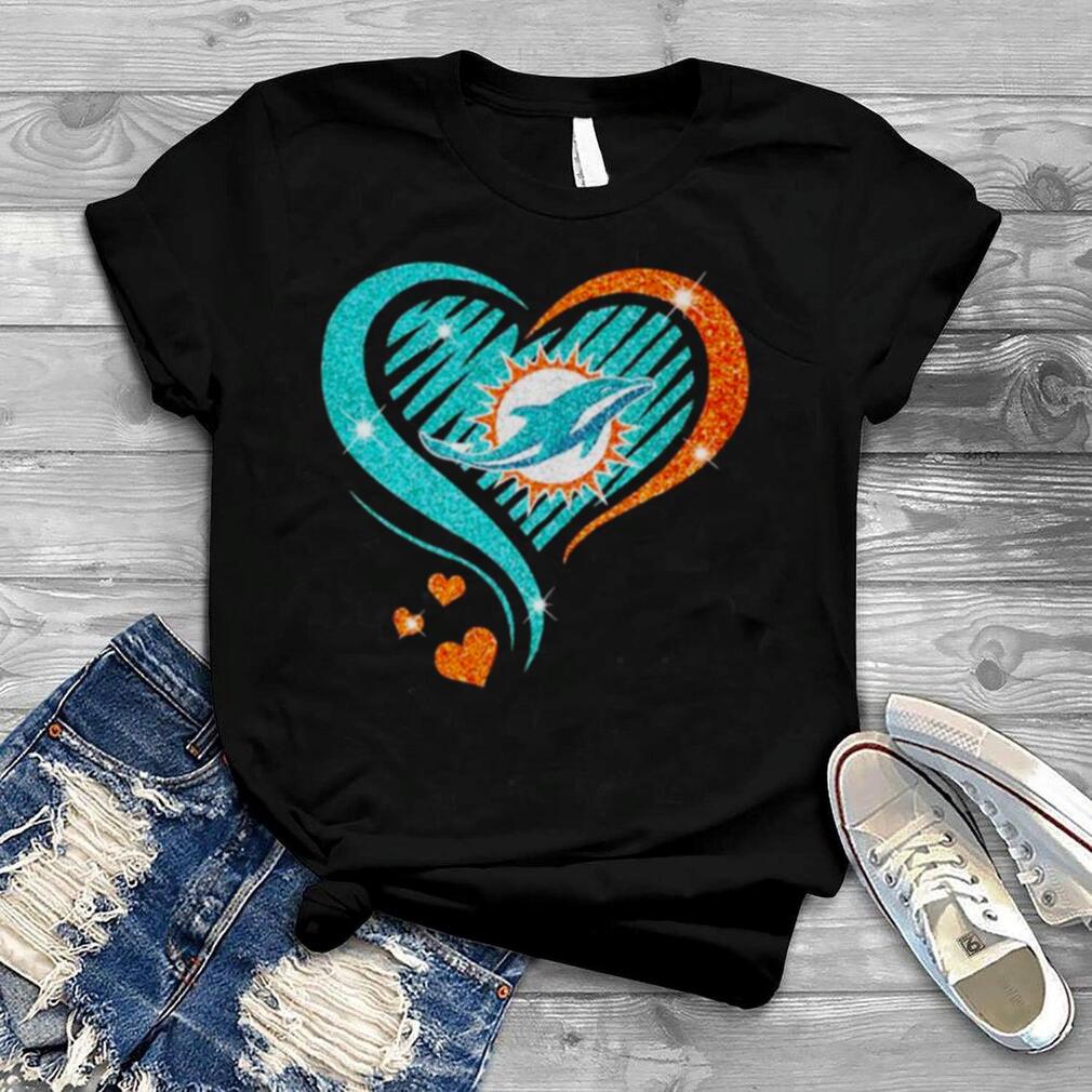 Miami Dolphins Football Heart Diamond Shirt