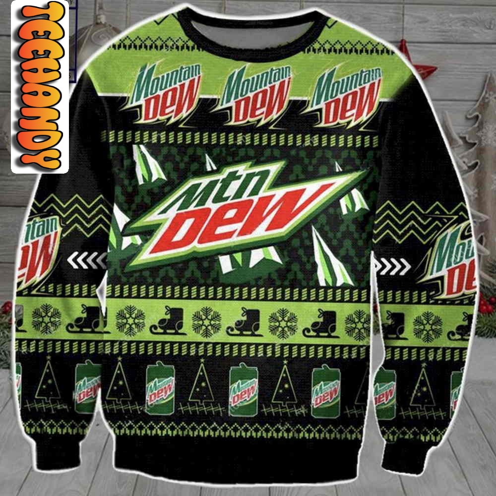 Mtn Mountain Dew Ugly Christmas Sweater