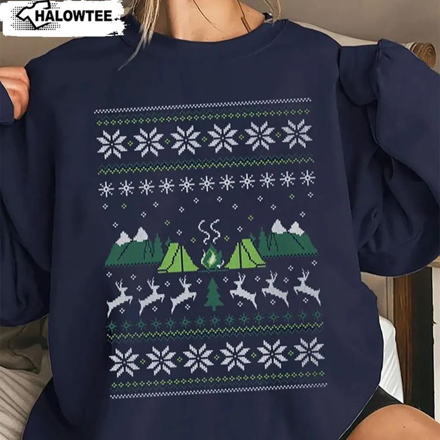 National Park Camping Ugly Christmas Sweater Shirt Gift For Xmas