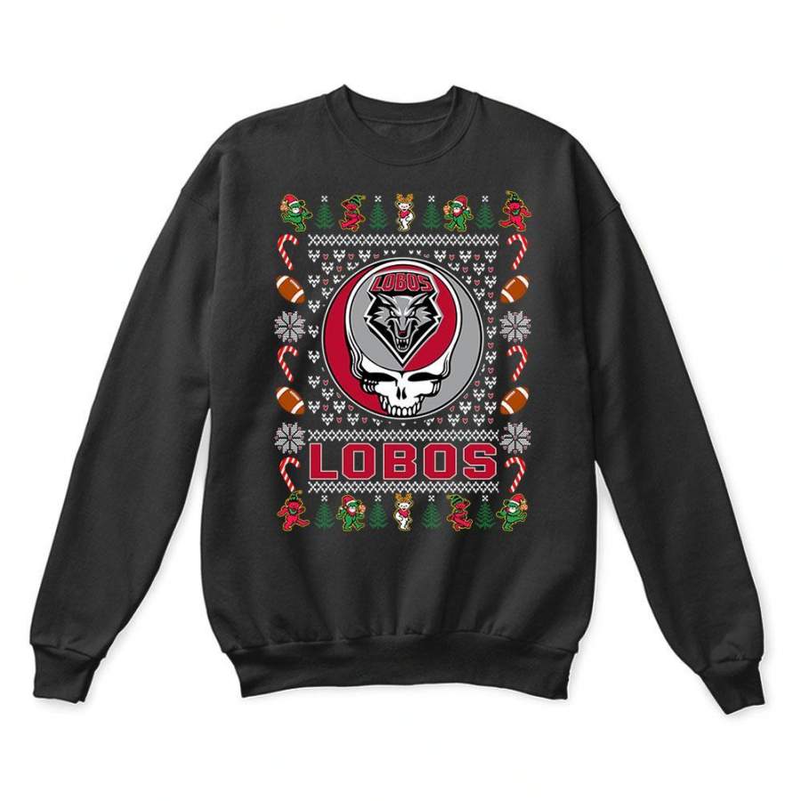 New Mexico Lobos X Grateful Dead Christmas Ugly Sweater