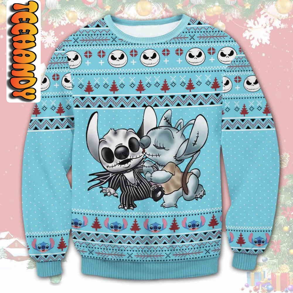 Nightmare Stitch Ugly Christmas Sweater