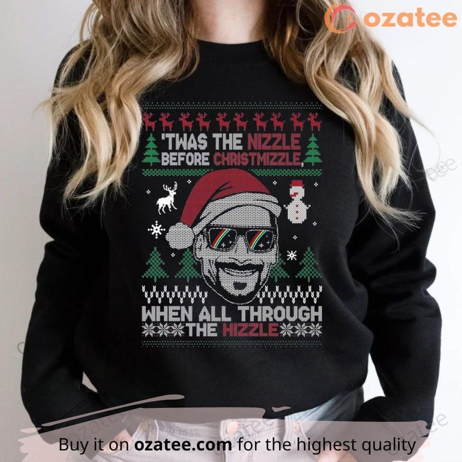Nizzle Before Christmizzle Funny Christmas Party Ugly Sweater, Snoop Dogg Holiday Gift
