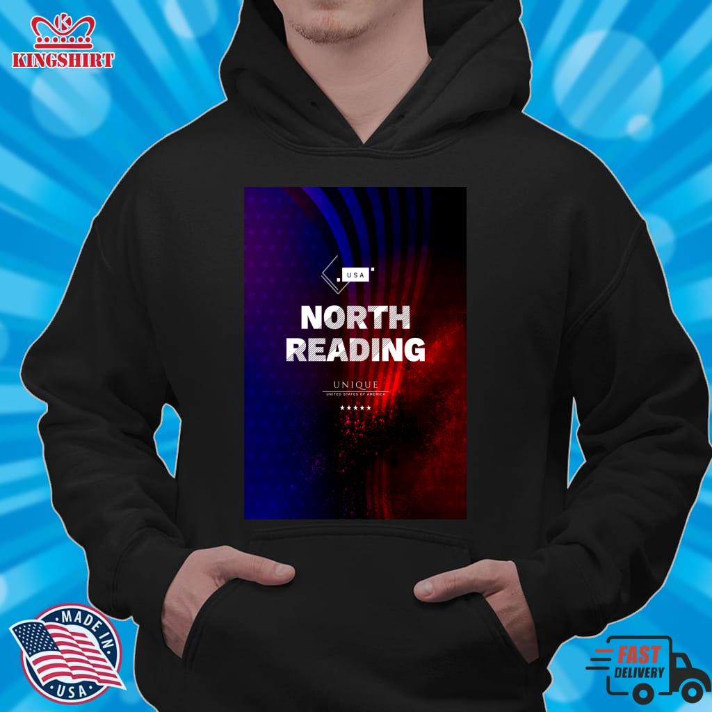 North Reading   UNIQUE USA Style    American City    Local Us City Pullover Hoodie