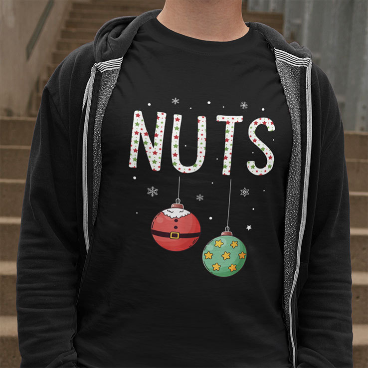 Nuts Couples Christmas Shirt Chest Nuts