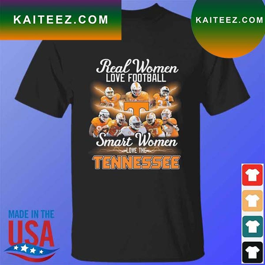 Official Real Women Love Baseball Smart Women Love The Tennessee Volunteers 2022 T Shirt