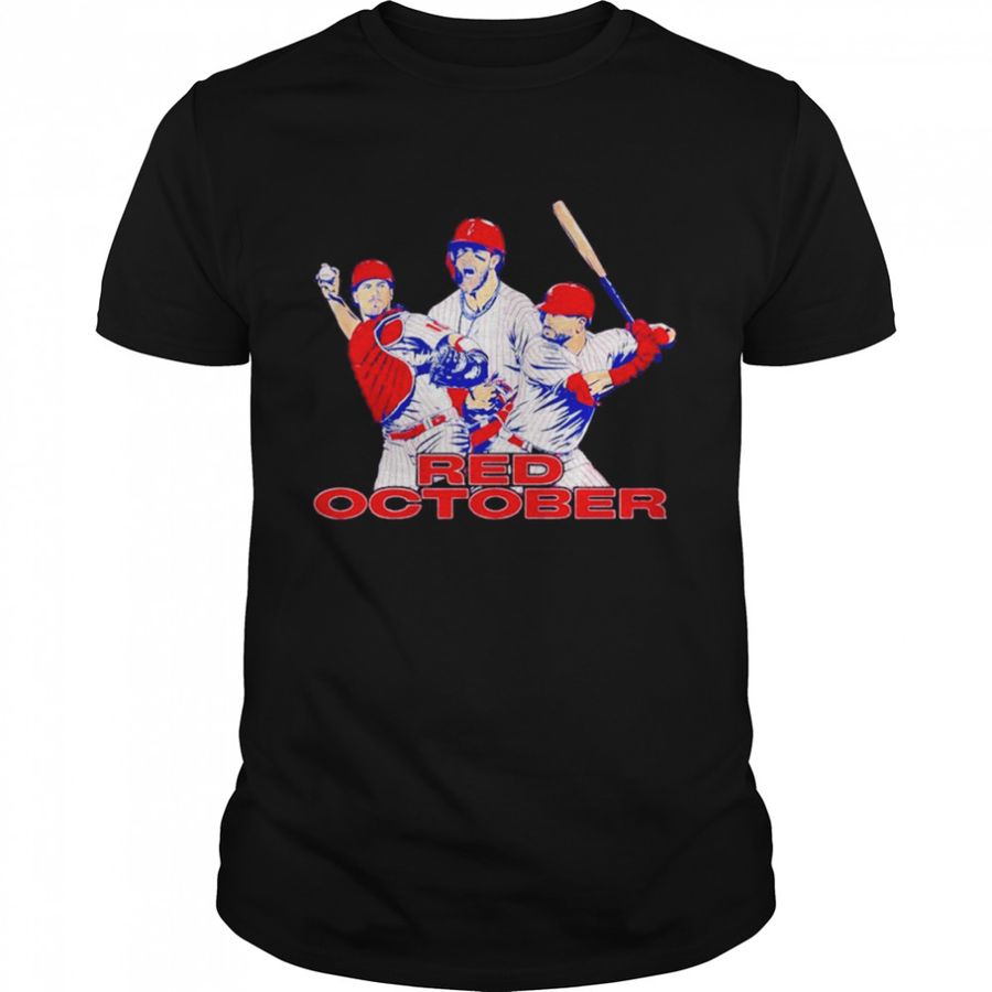 Philadelphia Red October Baseball Design T Shirt