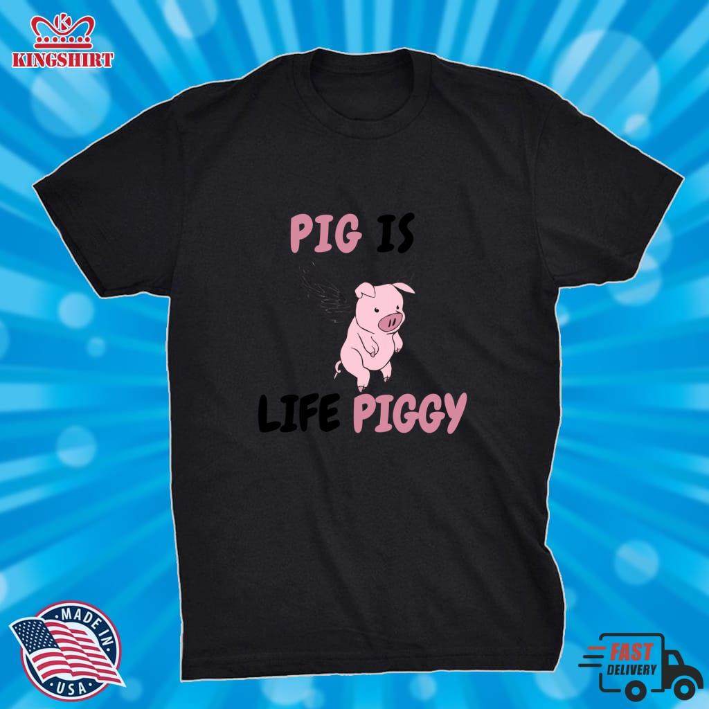 Pig   Funny Pig Is Life Piggy Lover Lightweight Sweatshirt