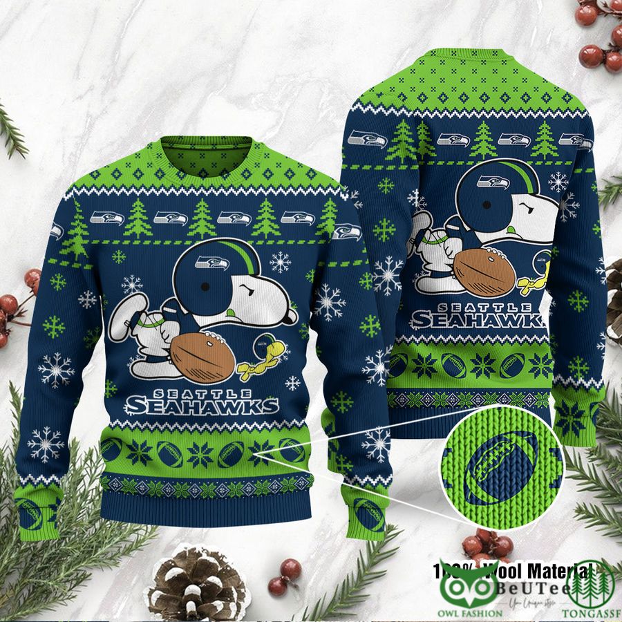 Seattle Seahawks Snoopy Ugly Sweater NFL