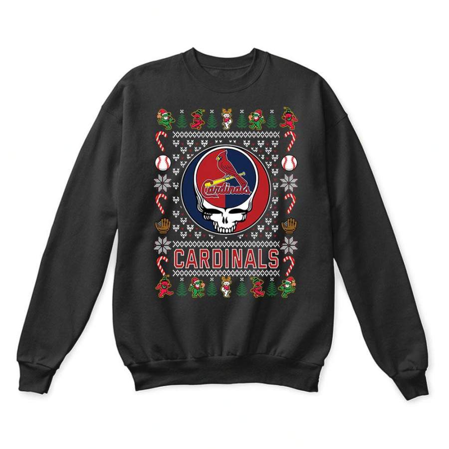 St. Louis Cardinals X Grateful Dead Christmas Ugly Sweater