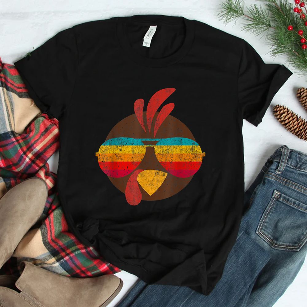 Turkey Face With Sunglasses Thanksgiving Shirt