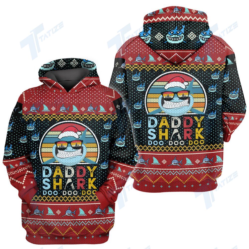 Ugly Sweater Daddy Shark Leggings Combo
