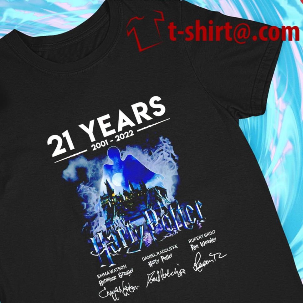 21 Years 2001 2022 Harry Potter Emma Watson Daniel Radcliffe Rupert Grint Signatures T Shirt