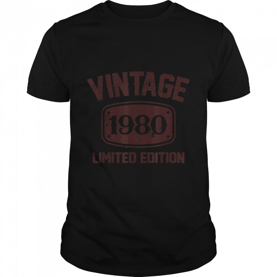 42 Years Old Vintage 1980 Limited Edition 42nd Birthday TShirt B09VYXDGLD