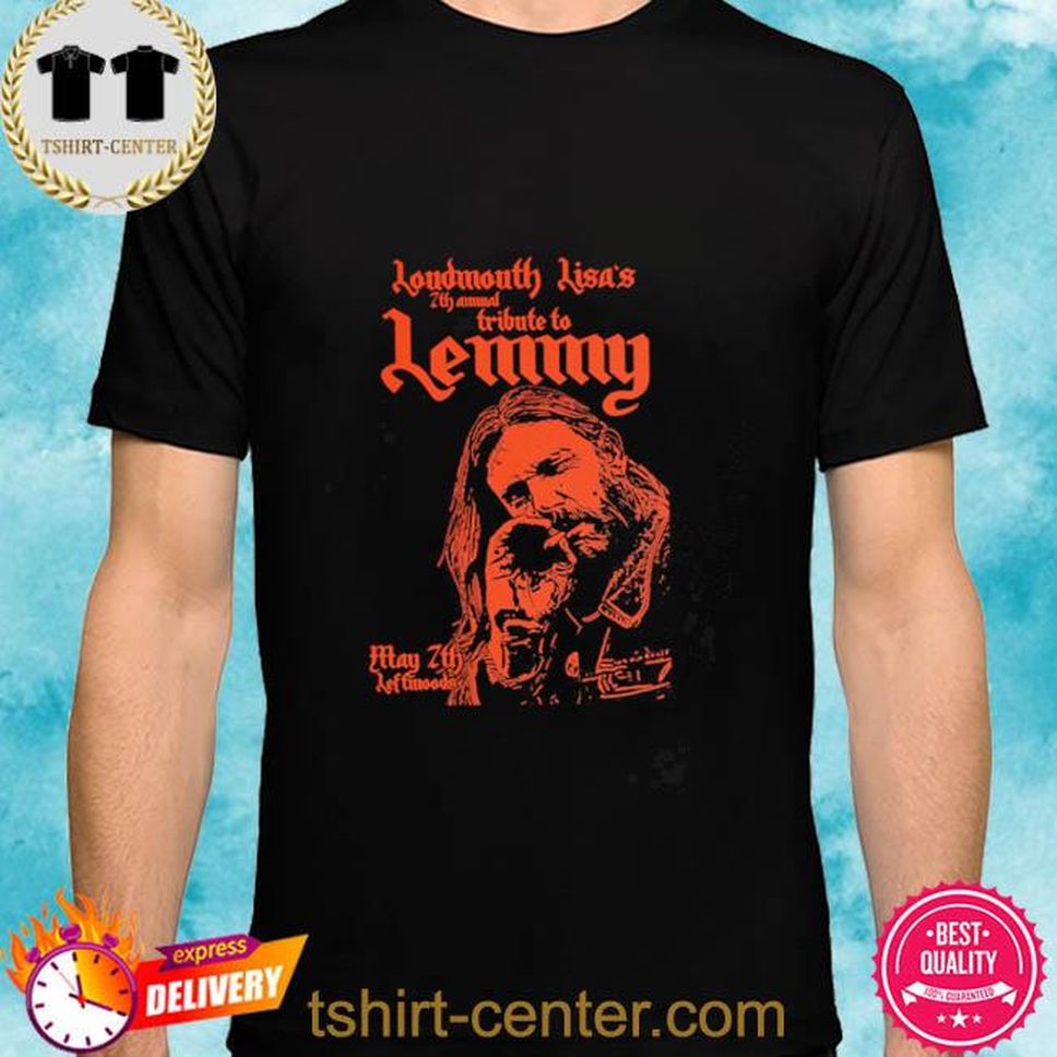 7th Annual Lemmy Tribute Orange On Black Essential Shirt