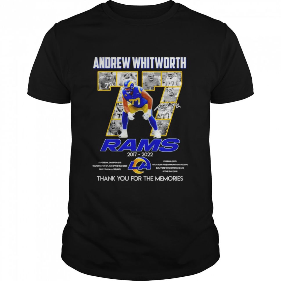 Andrew Whitworth Rams 2017 2022 Thank You For The Memories Shirt
