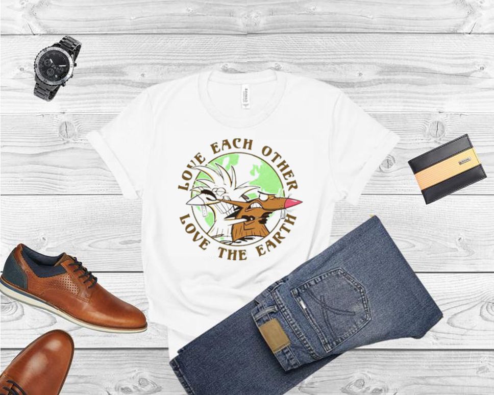 Angry Beavers Earth Day Love Each Other Love The Earth T Shirt