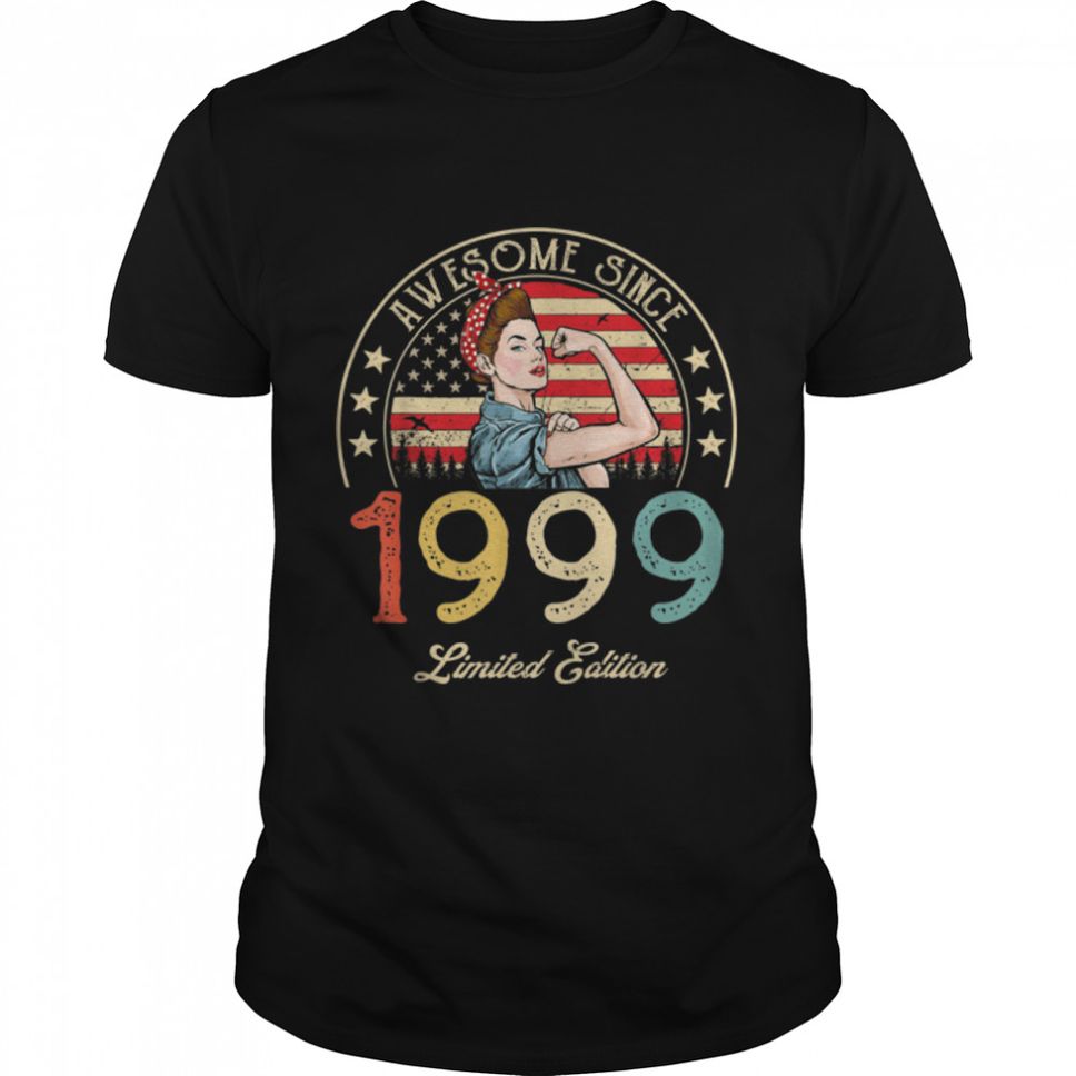 Awesome Since 1999 Vintage 1999 23rd Birthday 23 Years Old T Shirt B09VYV71WV