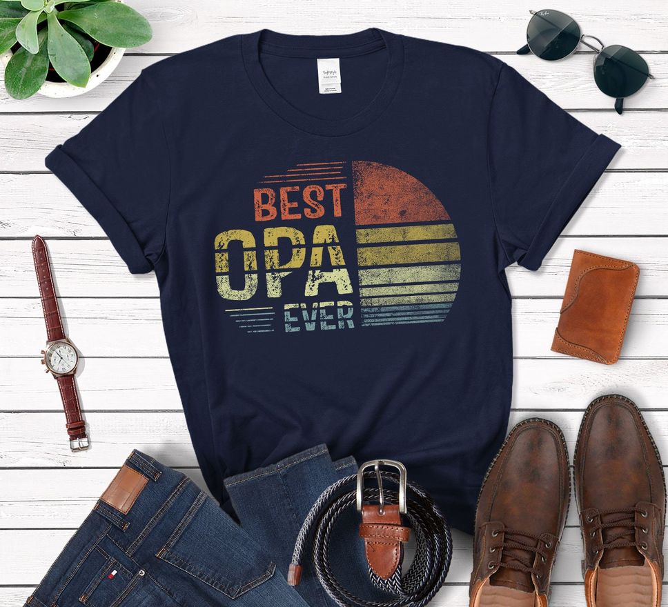 Best Opa Ever Shirt For Men Vintage Classic Tshirt Grandpa Tshirt Gift Idea For Opa at Father's Day Birthday Gift Dad Gift